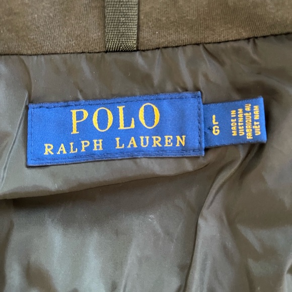 COPY - Olive Green Ralph Lauren Men Windbreaker with zipper pocket with Hood - Picture 3 of 7